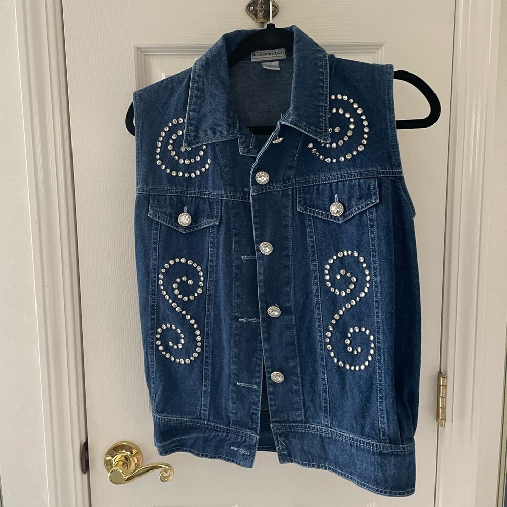 Bejeweled Jean Vest